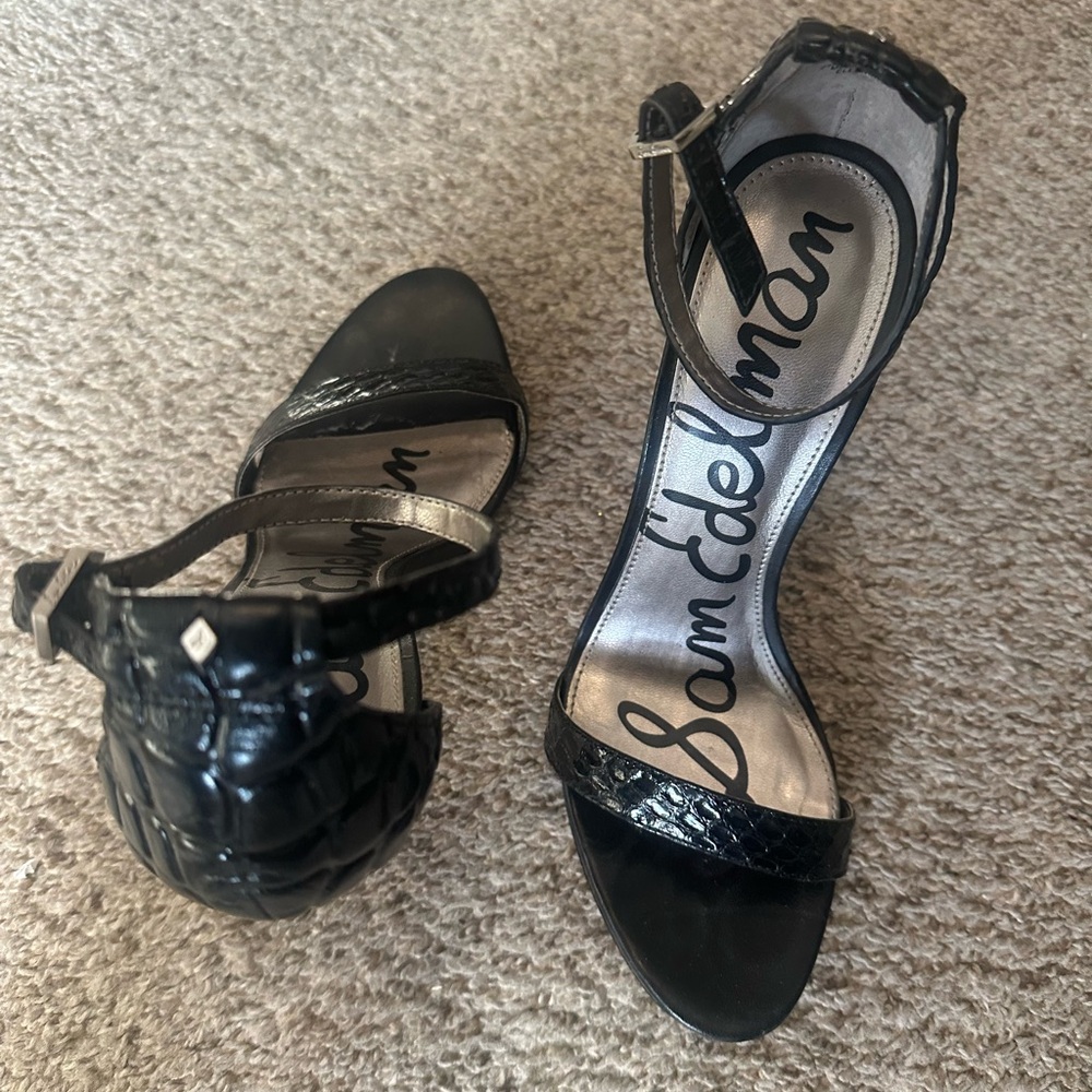 Sam Edelman Black Strappy Heels